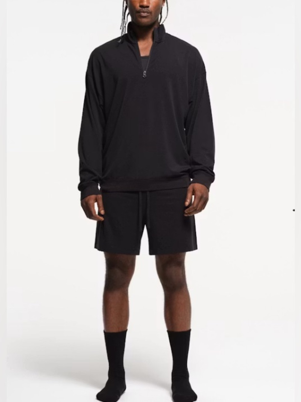 SKIMS Mens Relaxed 1/4 Zip Pullover OBSIDIAN XL SOLD OUT COLOR MSRP $80.00